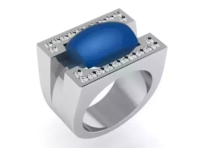 Textured Wide Ring 3252 3D print model