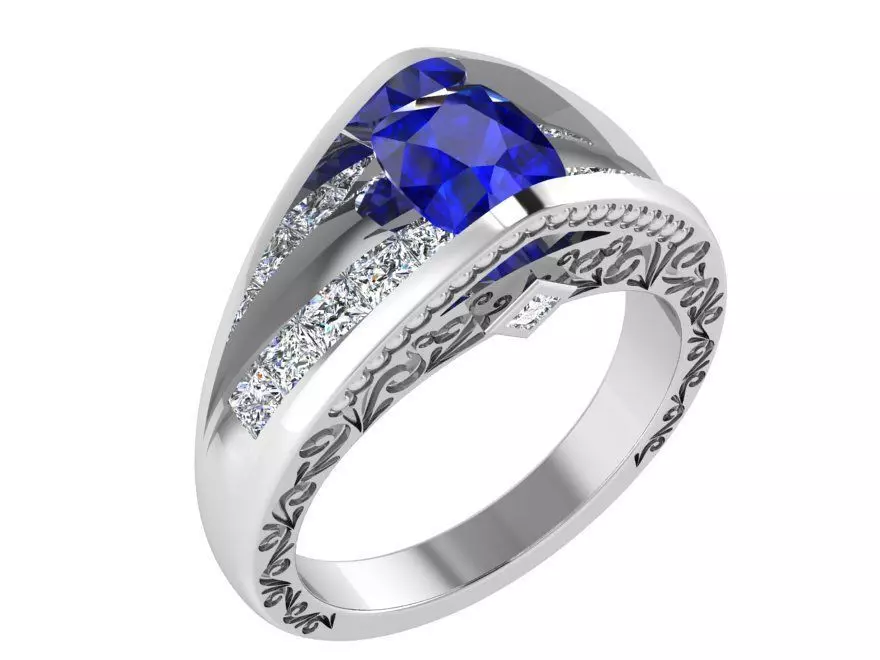 Round Diamond Eternity Ring 3254 3D print model 3D print model_0