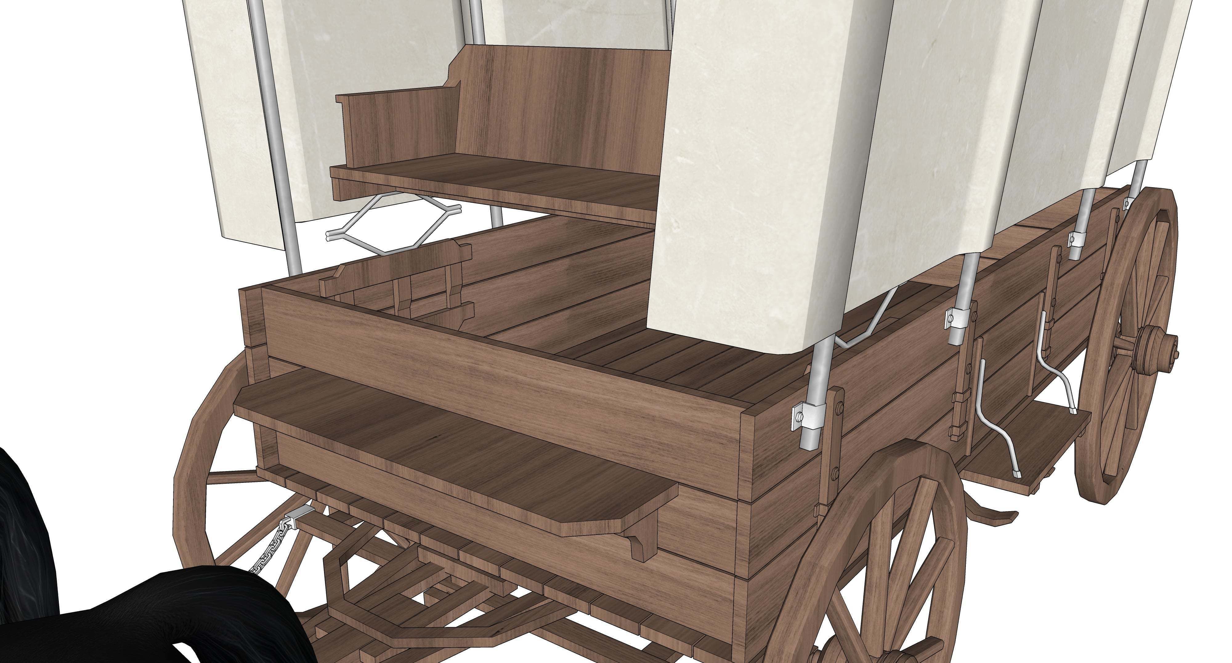 wood carriage 04 3D model_10