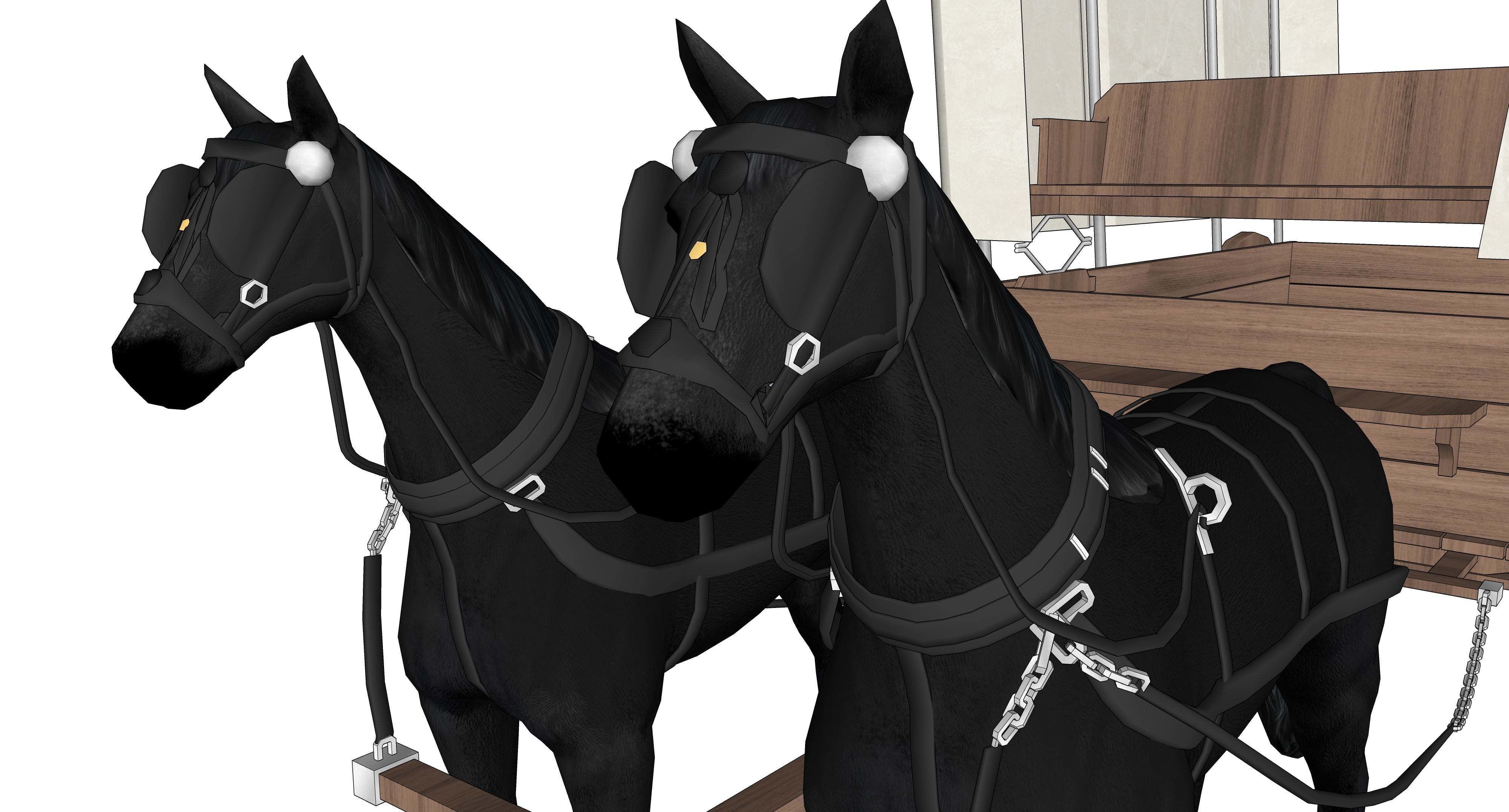 wood carriage 04 3D model_9