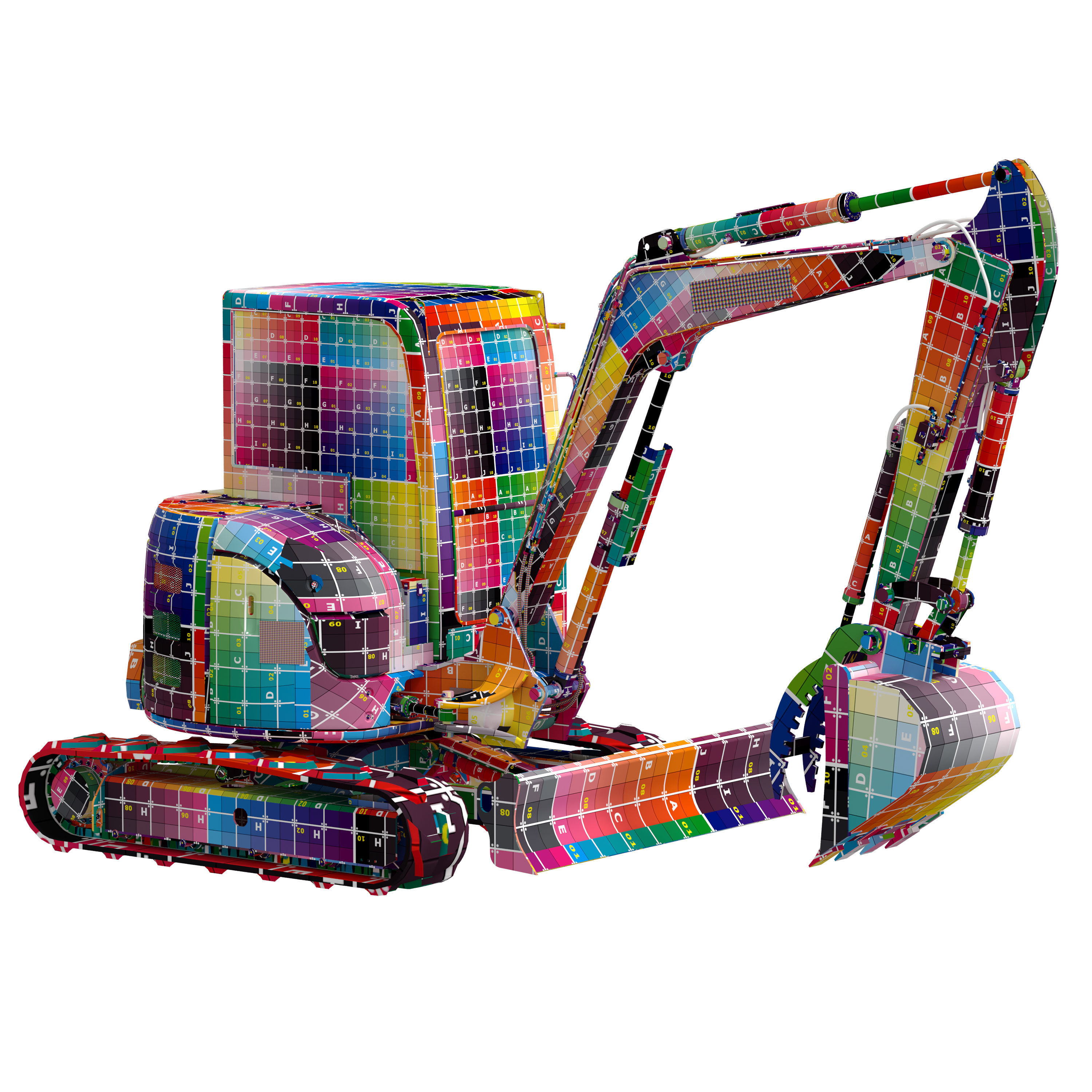 John Deere 50G Excavator Rigged 3D model_28