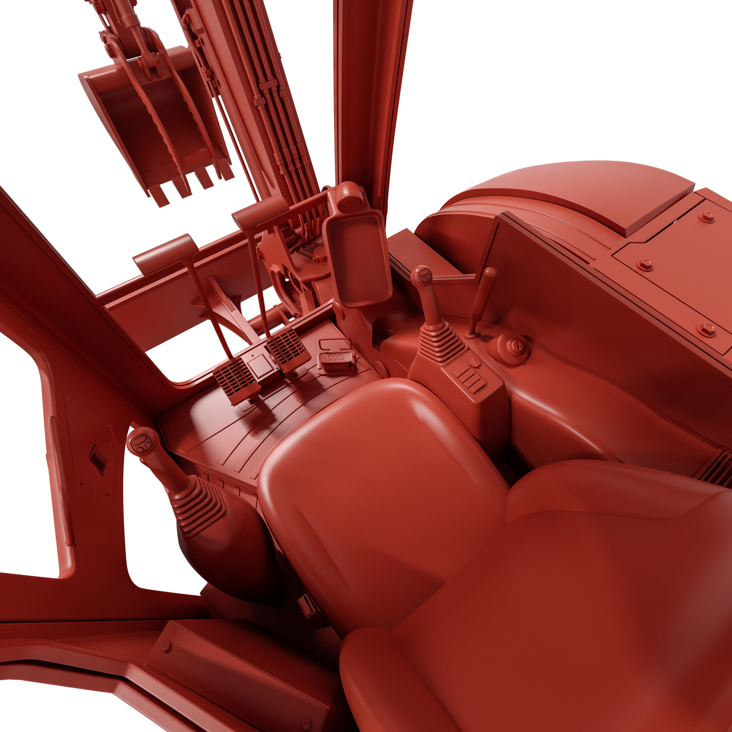 John Deere 50G Excavator Rigged 3D model_21