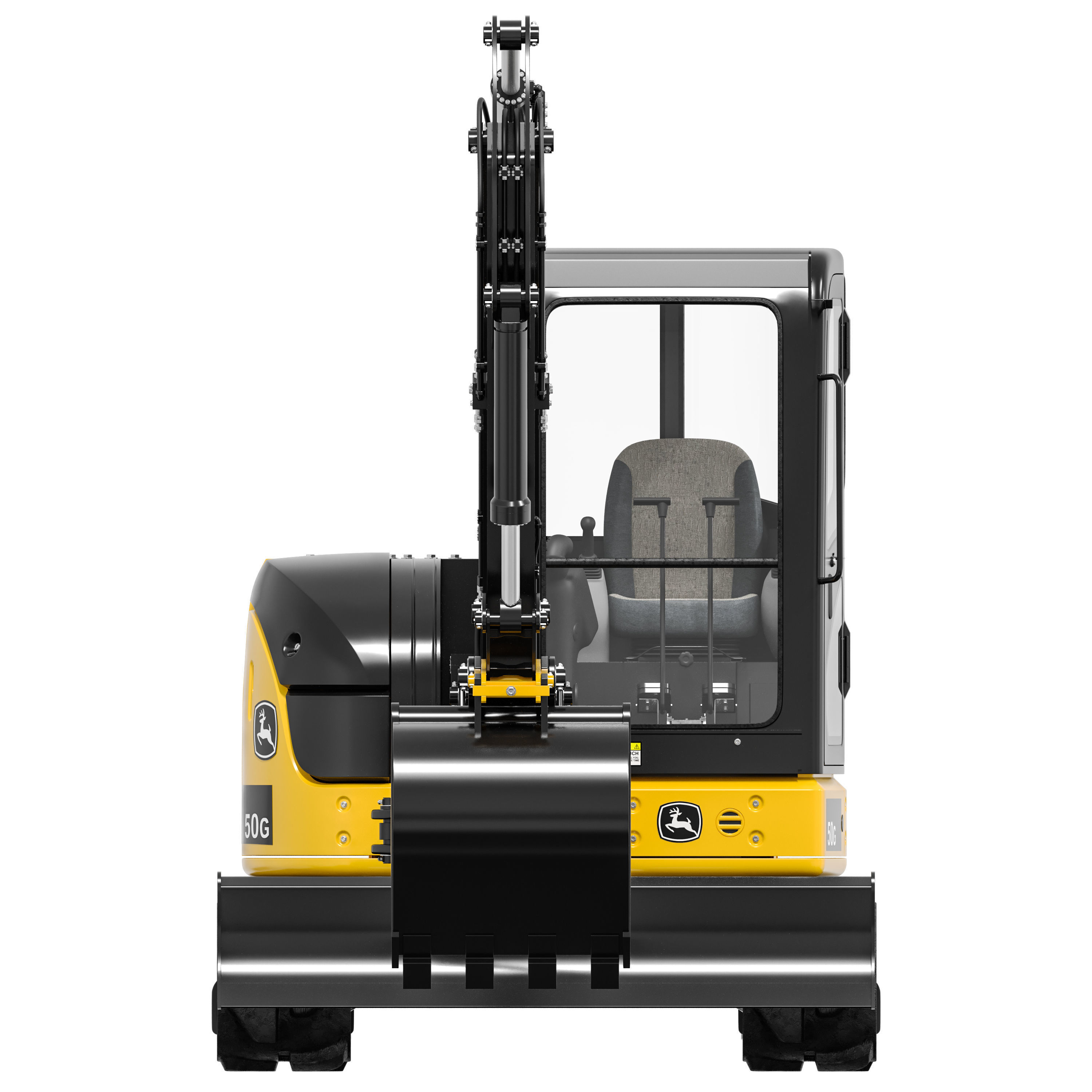 John Deere 50G Excavator Rigged 3D model_12