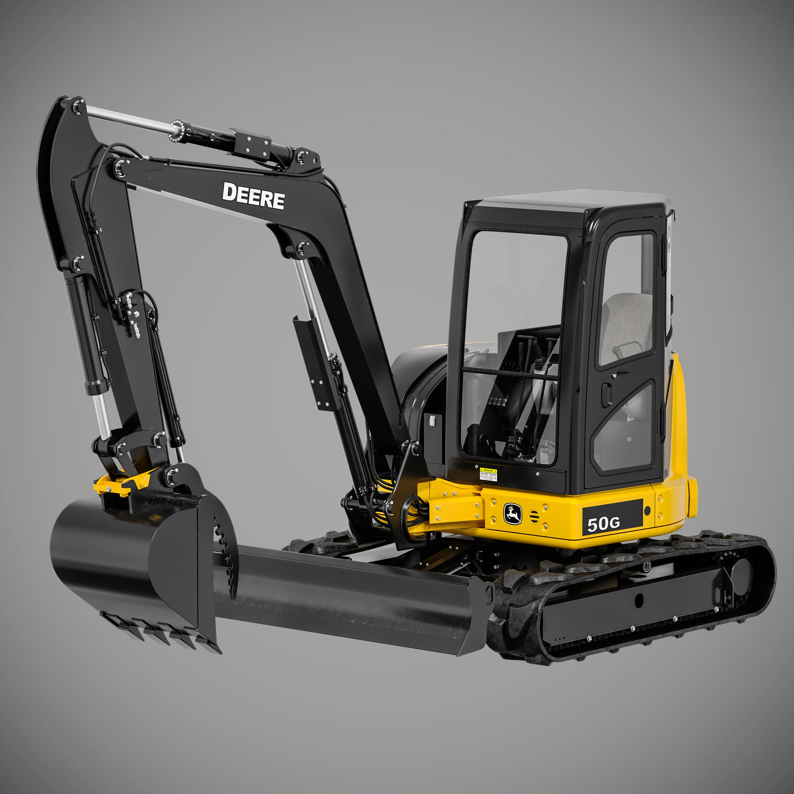 John Deere 50G Excavator Rigged 3D model_2