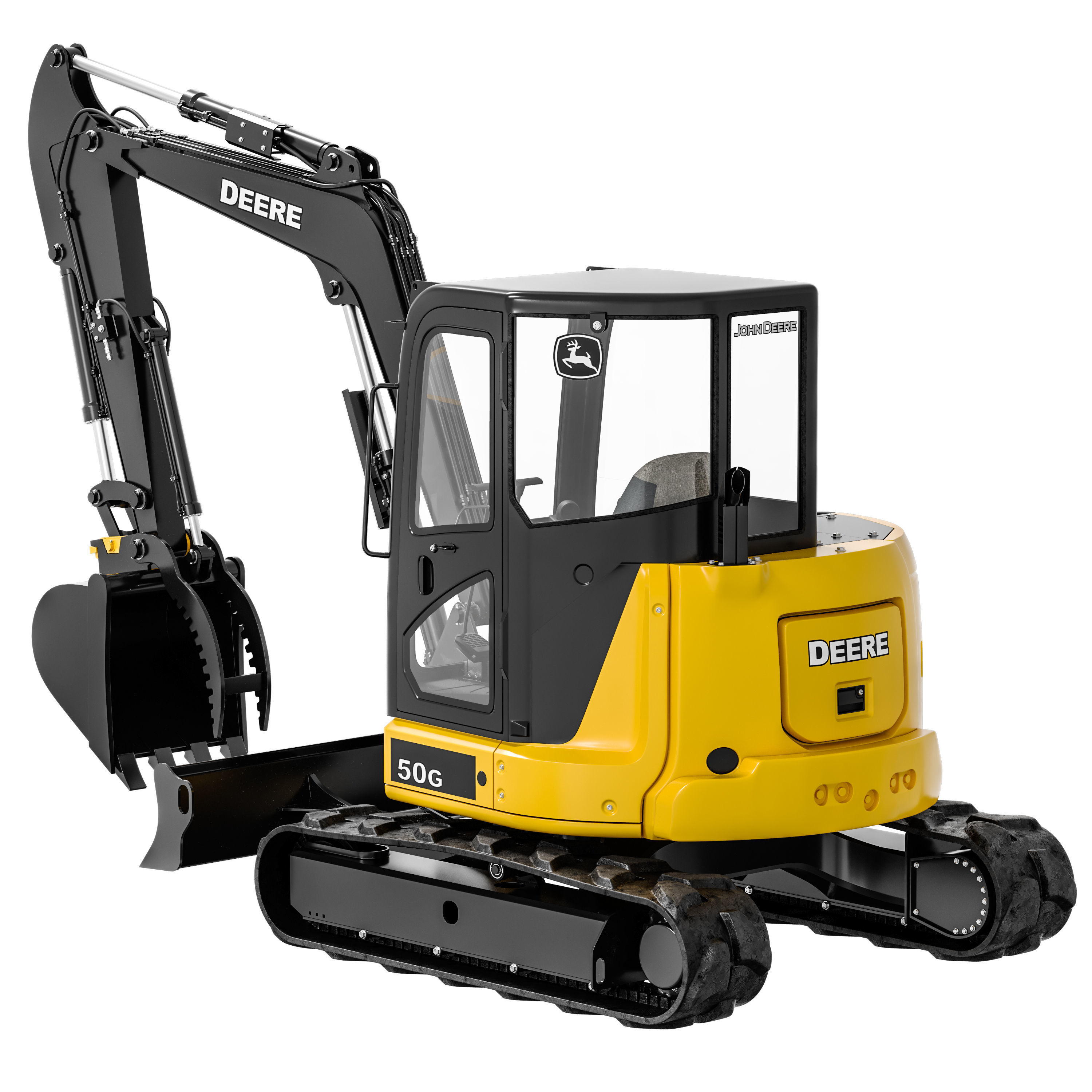 John Deere 50G Excavator Rigged 3D model_15