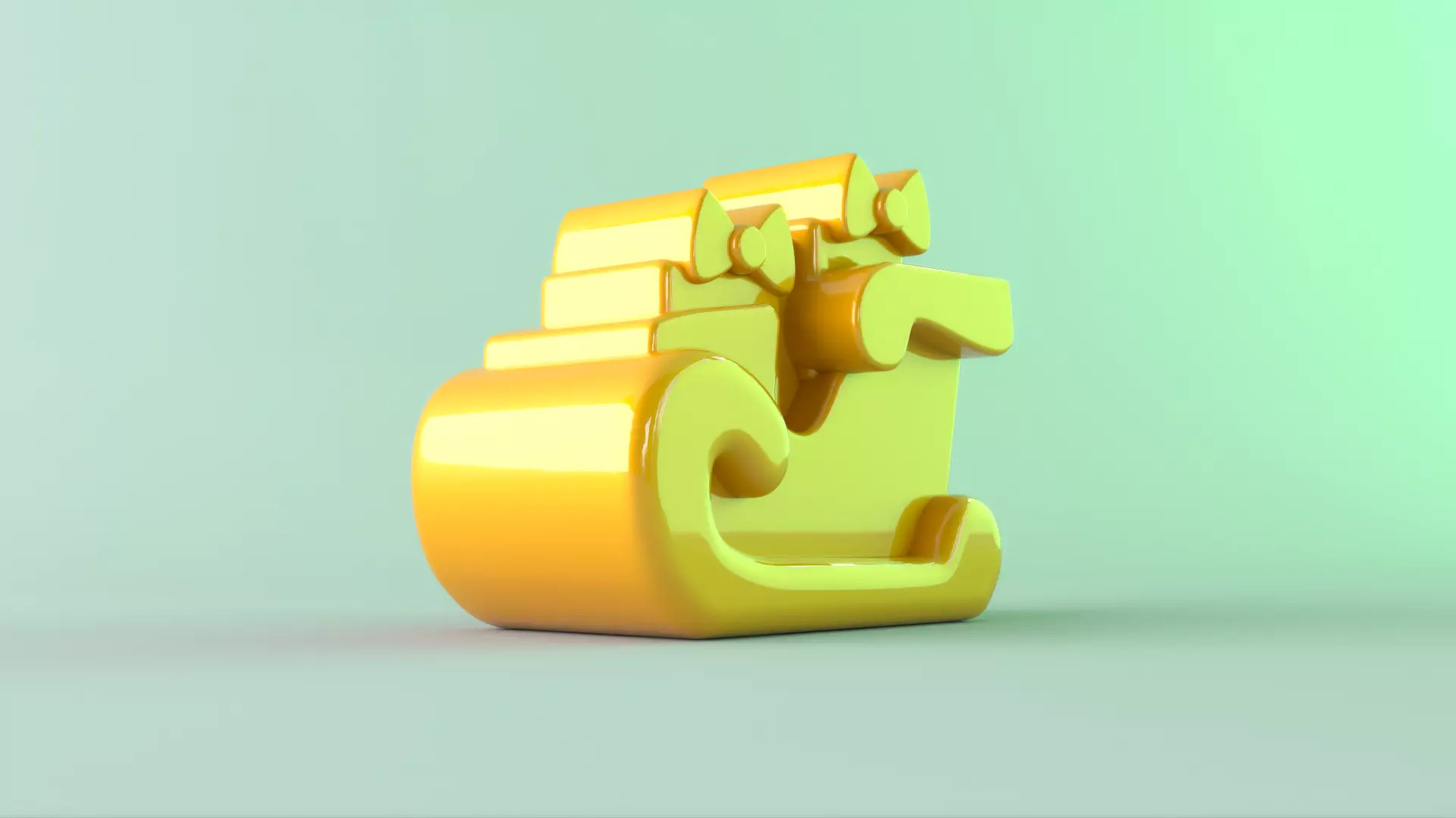  Christmas sleigh 3D print model_0