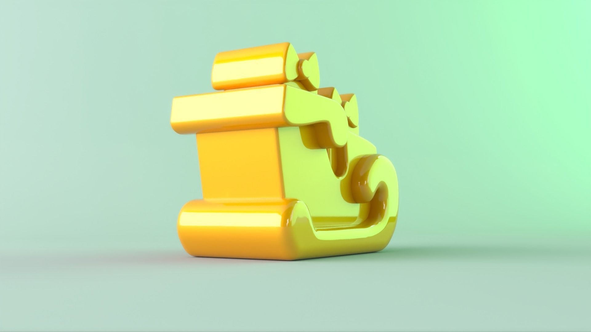  Christmas sleigh 3D print model_1