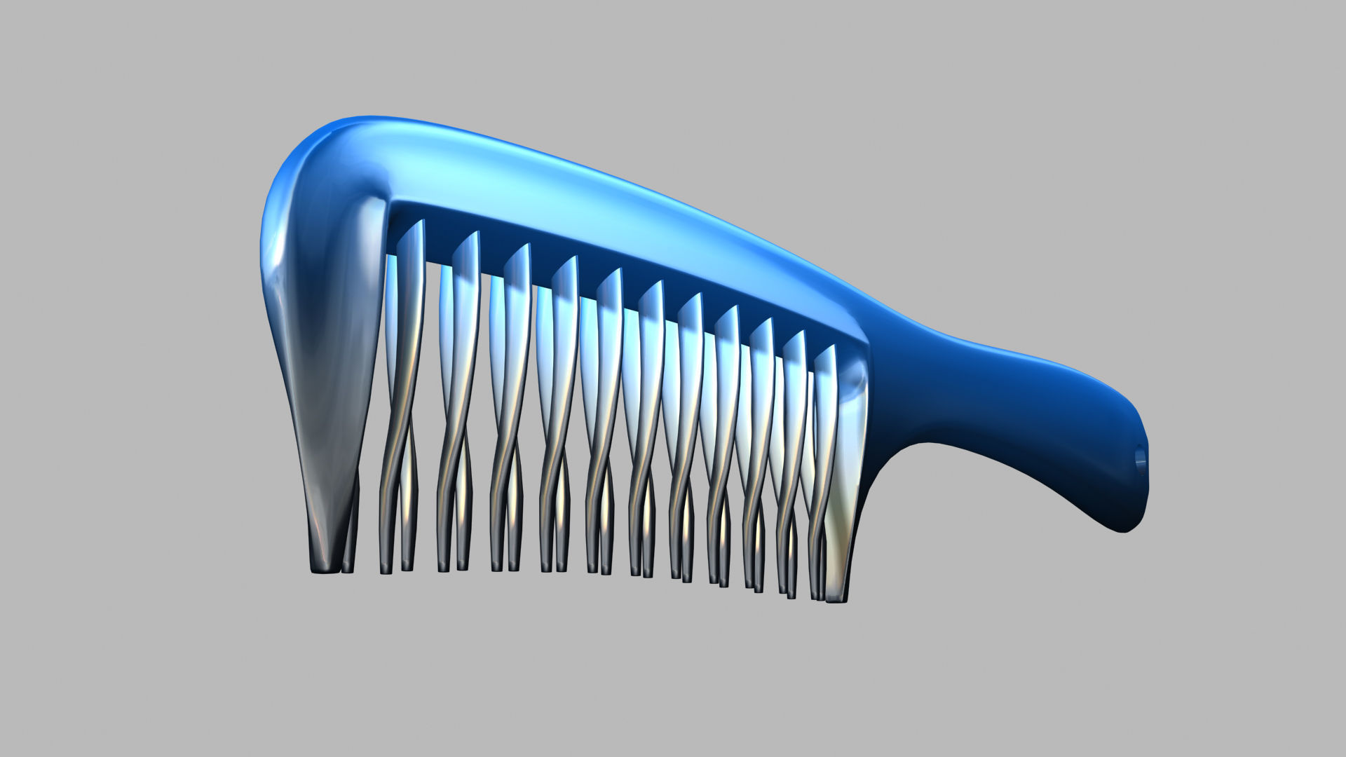 3d Comb hair Free 3D model_2