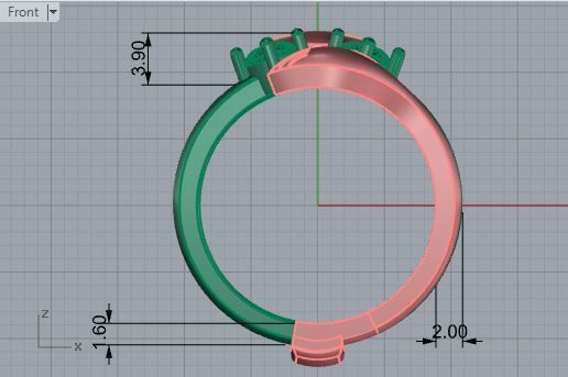 Yellow fox ring 3259 3D print model 3D print model_5