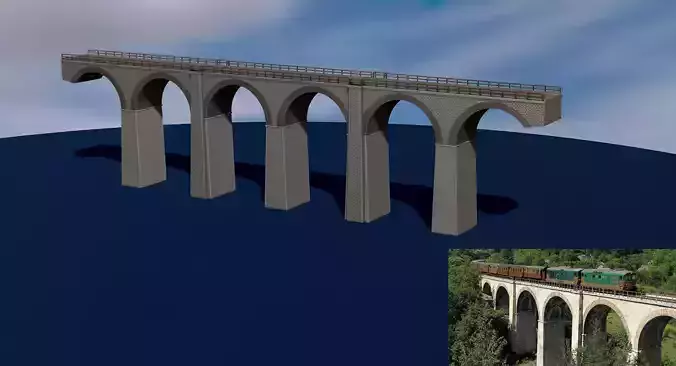 Model bridge H0 scale trains  File 3D Printer