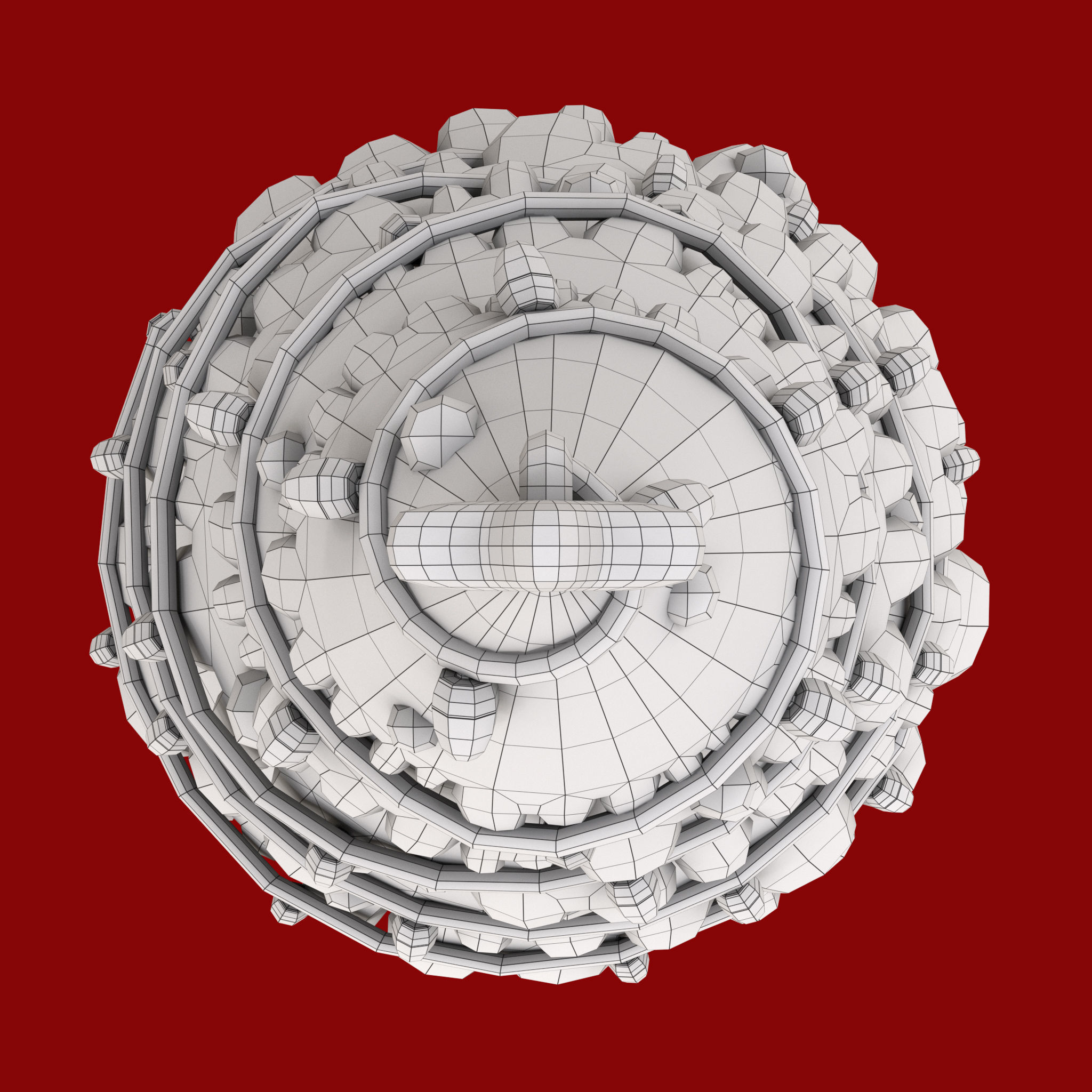 Cartoon Christmas Tree Low-poly 3D model_15