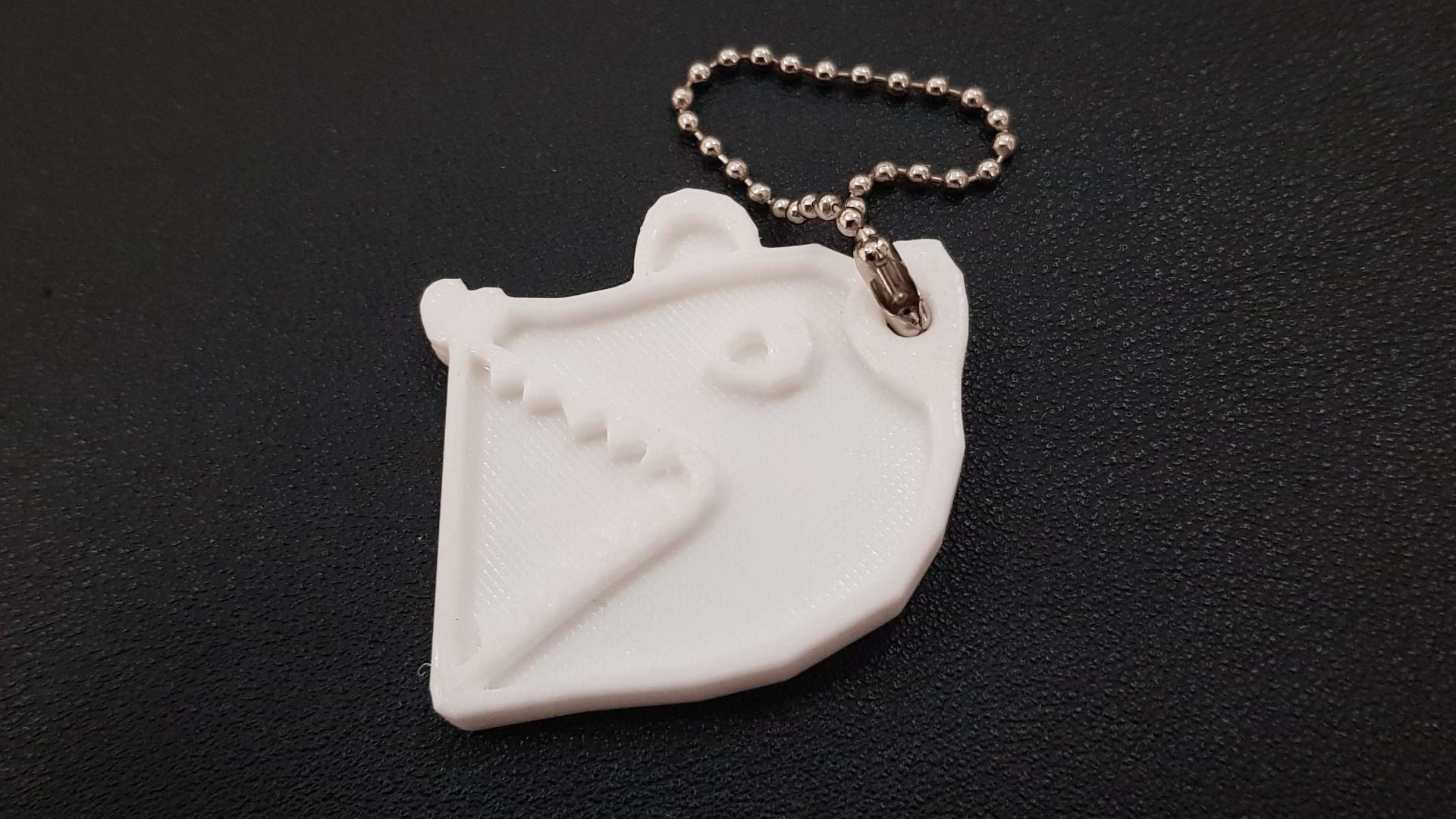 Embossed Possum Face Keychain 3D print model_1