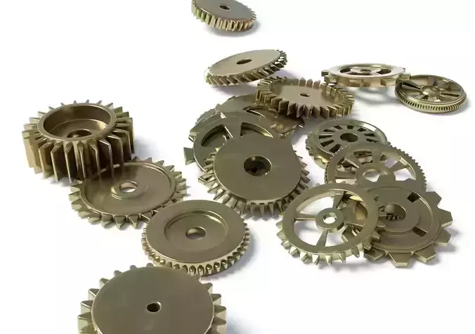 Cog Gear Clockwork Machinery Collection - 18 Pieces Low-poly 3D model
