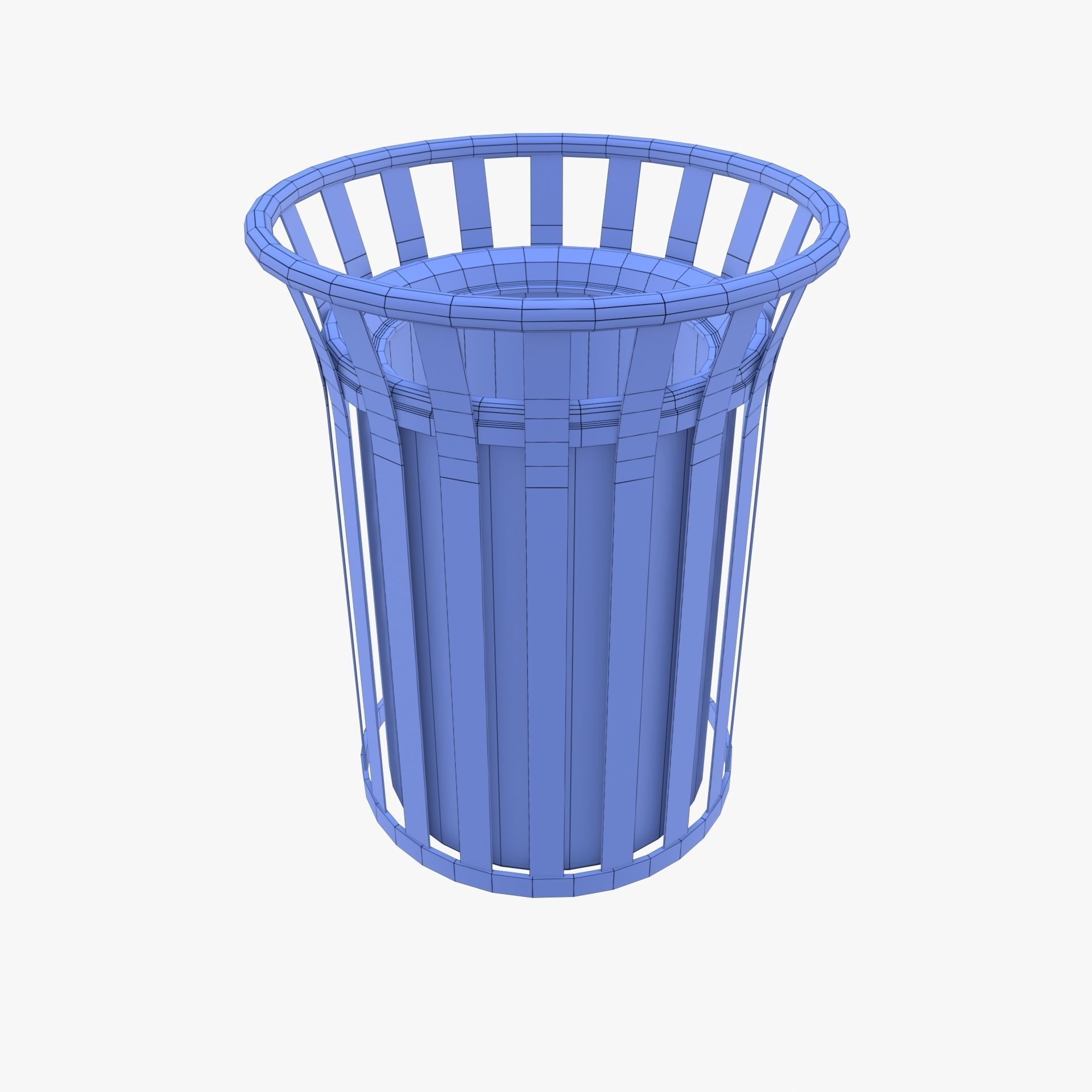 Trash can v2 3D model_9
