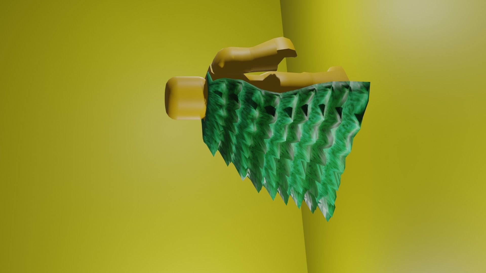 Green Cape 3D model_3