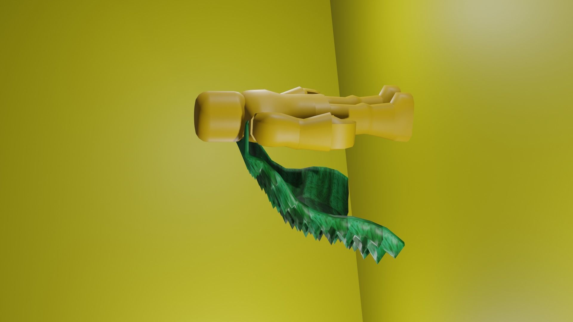 Green Cape 3D model_4