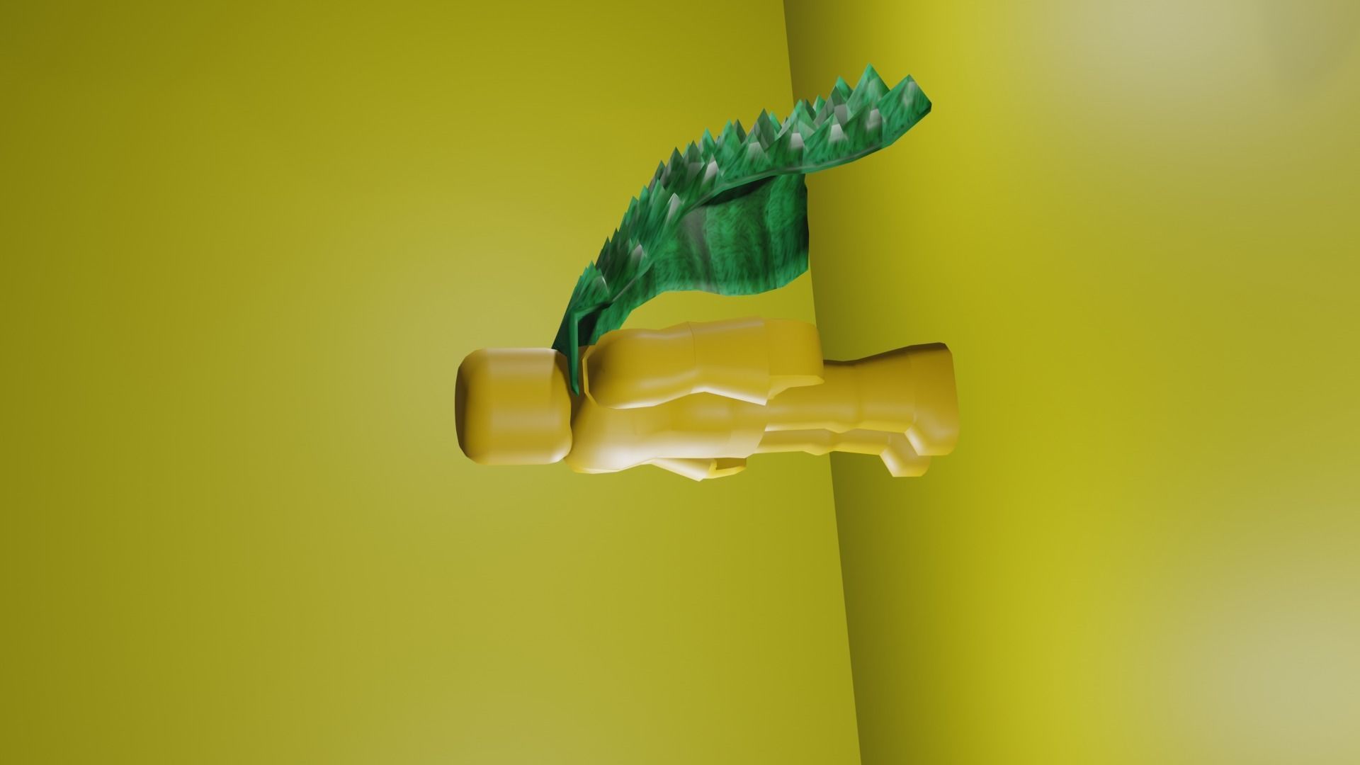 Green Cape 3D model_1