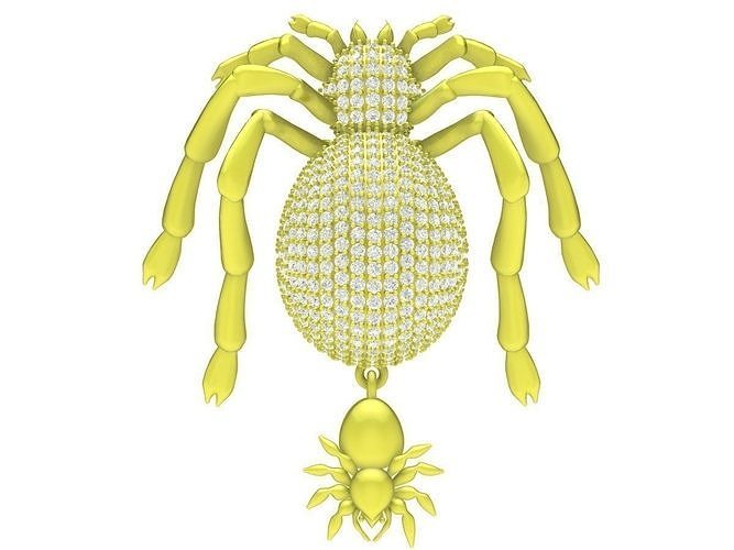 diamond spider couple pendant 4223 3D print model