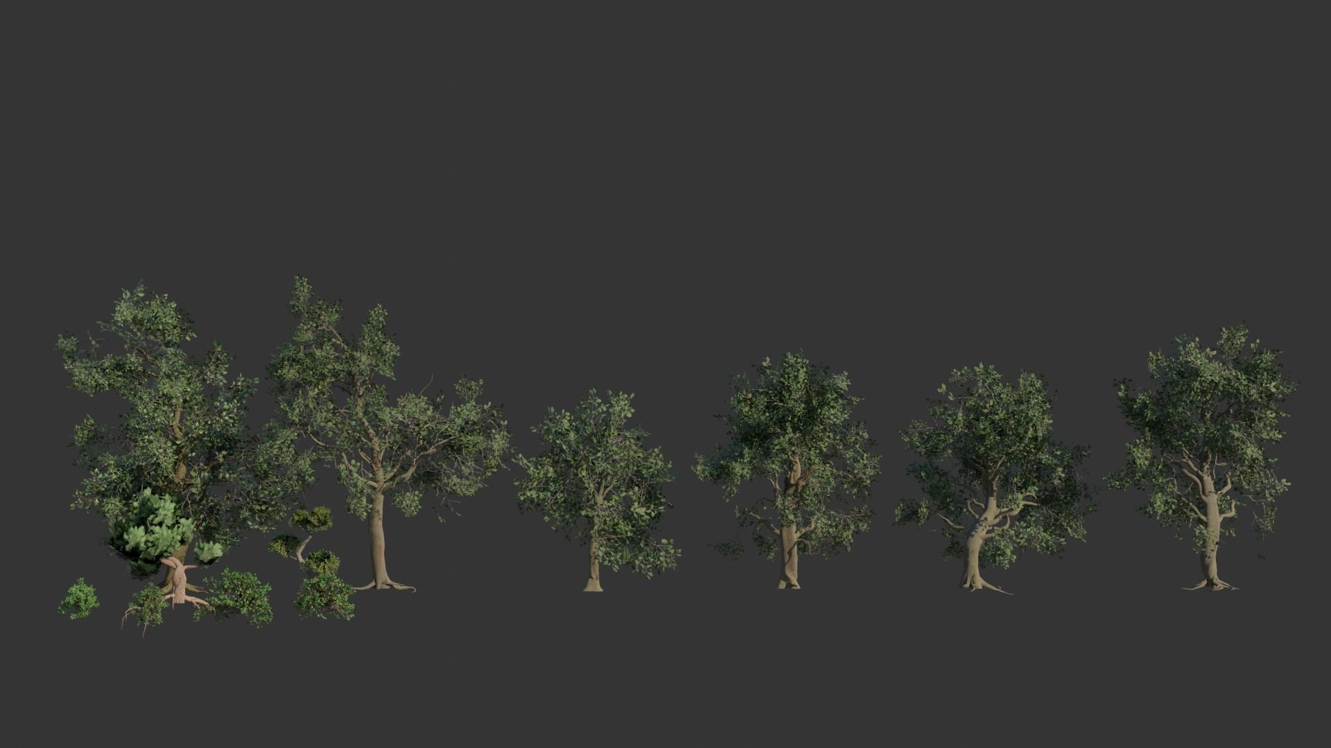 Low poly Tree Pack - Game Ready  Low-poly 3D model_1