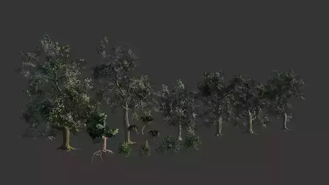 Low poly Tree Pack - Game Ready 
