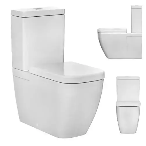 Cube Wall Faced Closed Coupled Pan