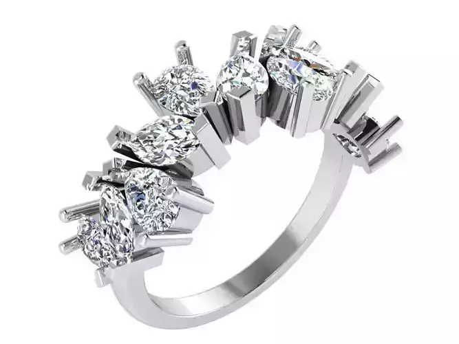 10-Stone diamond ring 3263 3D print model