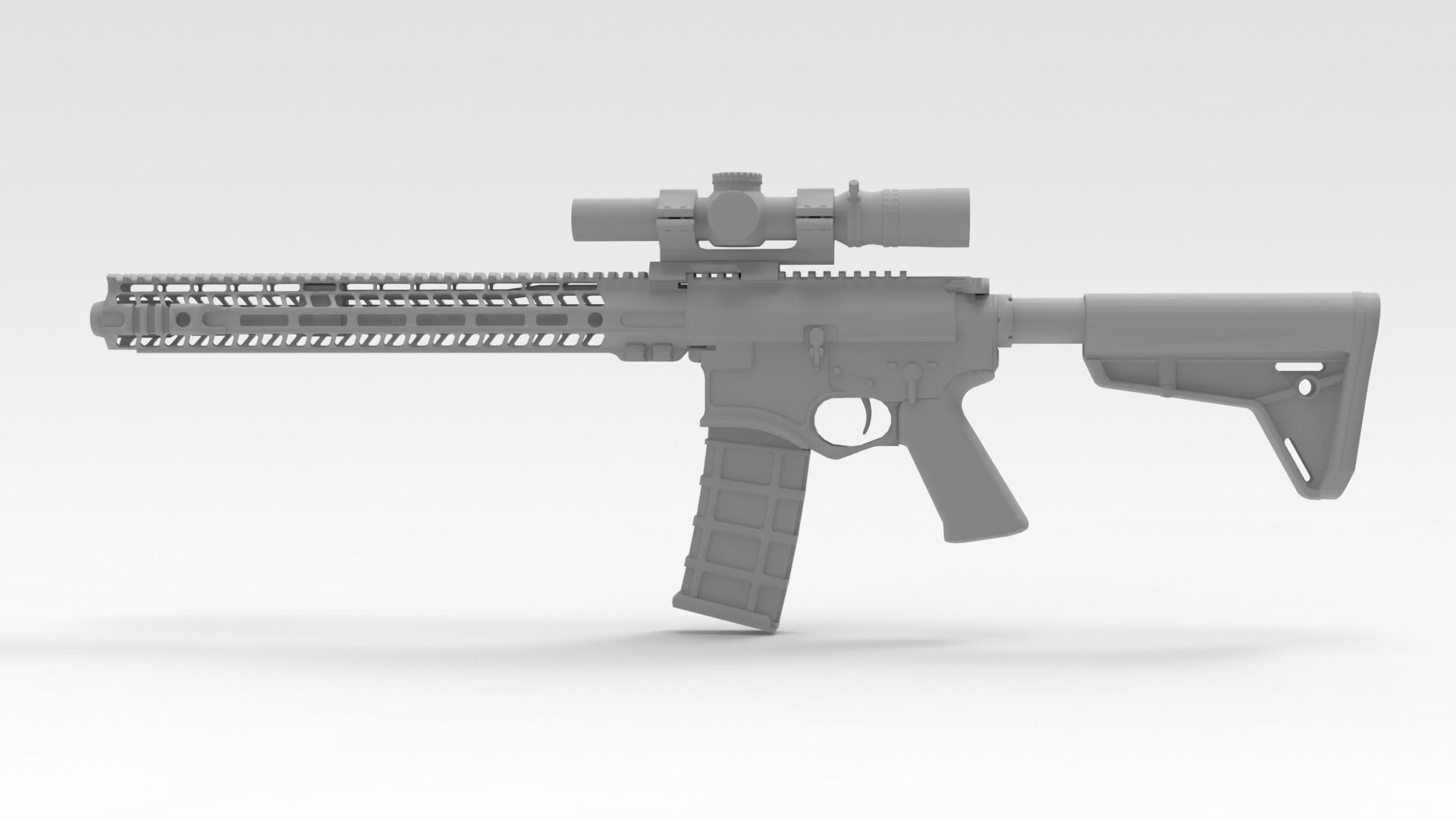 Tactical Rifle  3D model_5
