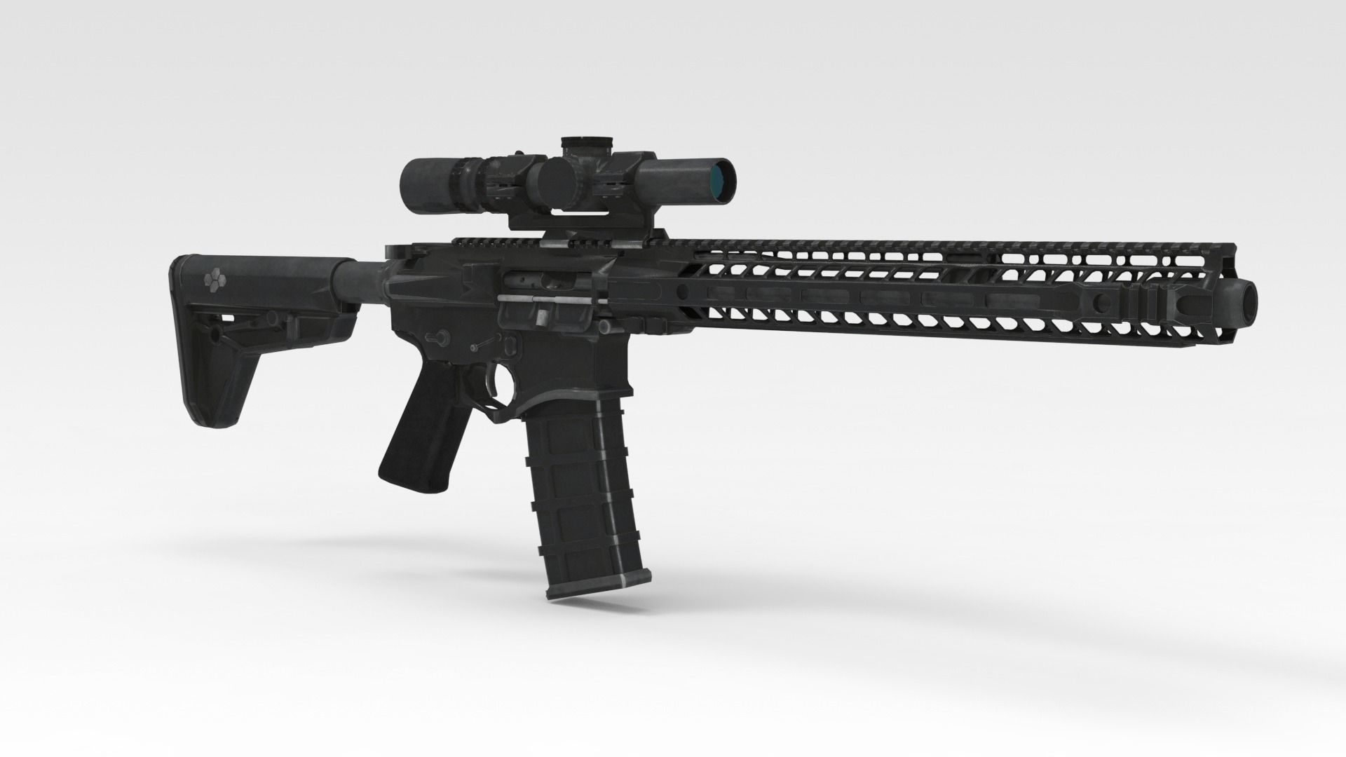 Tactical Rifle  3D model_2