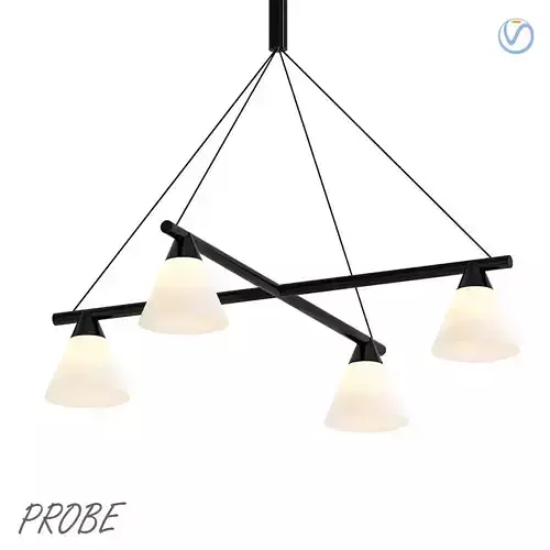 PROBE pendant light with four glass shades