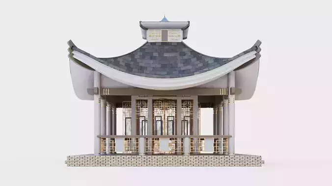 Chinese Style Pavilion Gazebo 3D model