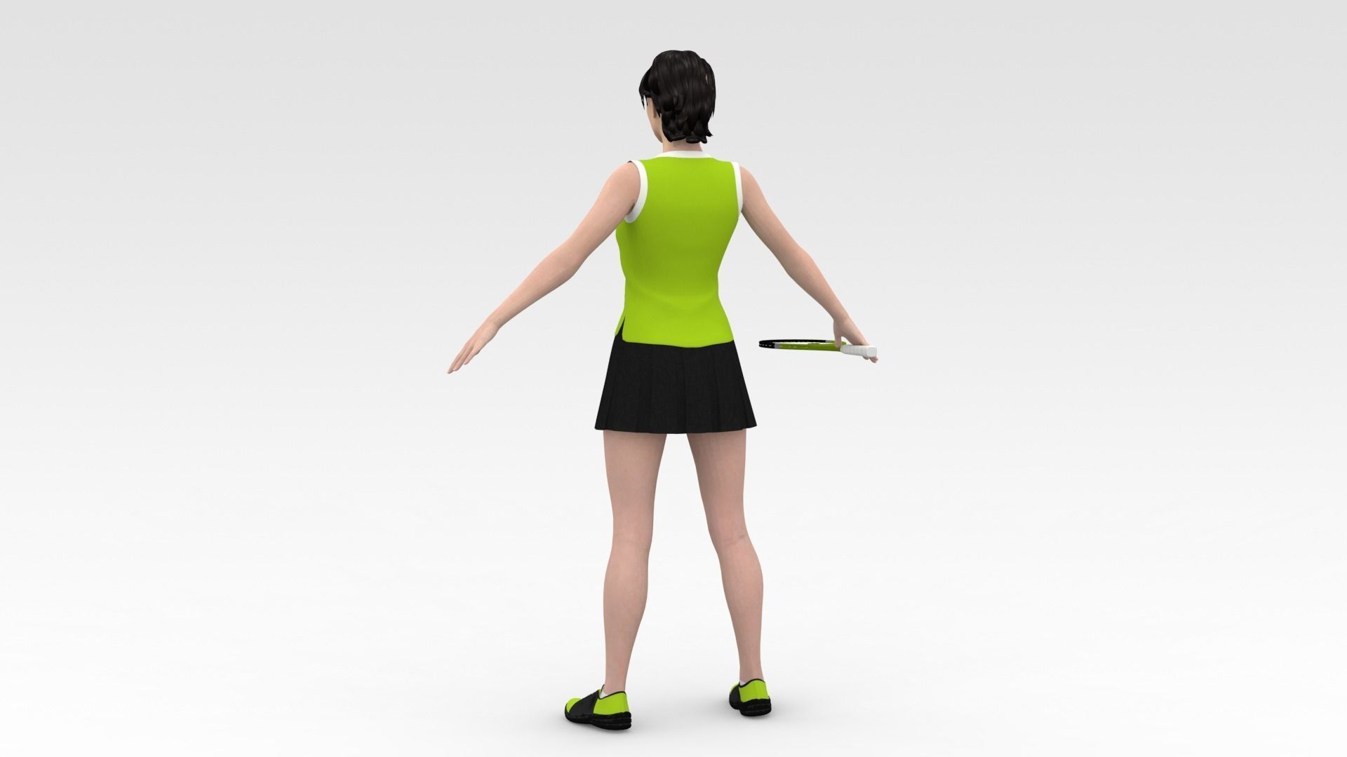 Tennis Player 02 3D model_3