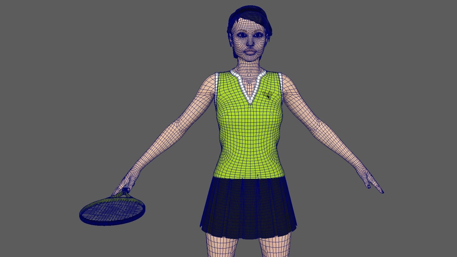Tennis Player 02 3D model_7