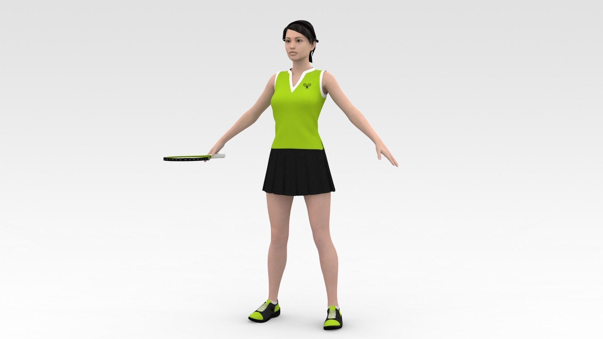 Tennis Player 02 3D model_2