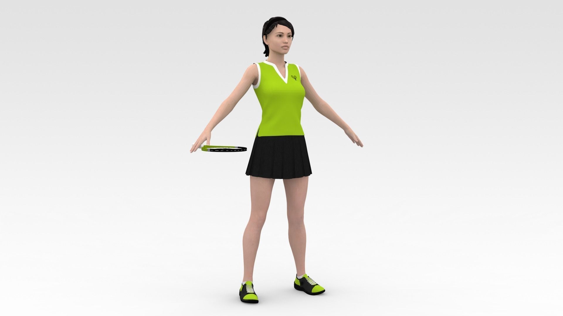 Tennis Player 02 3D model_5