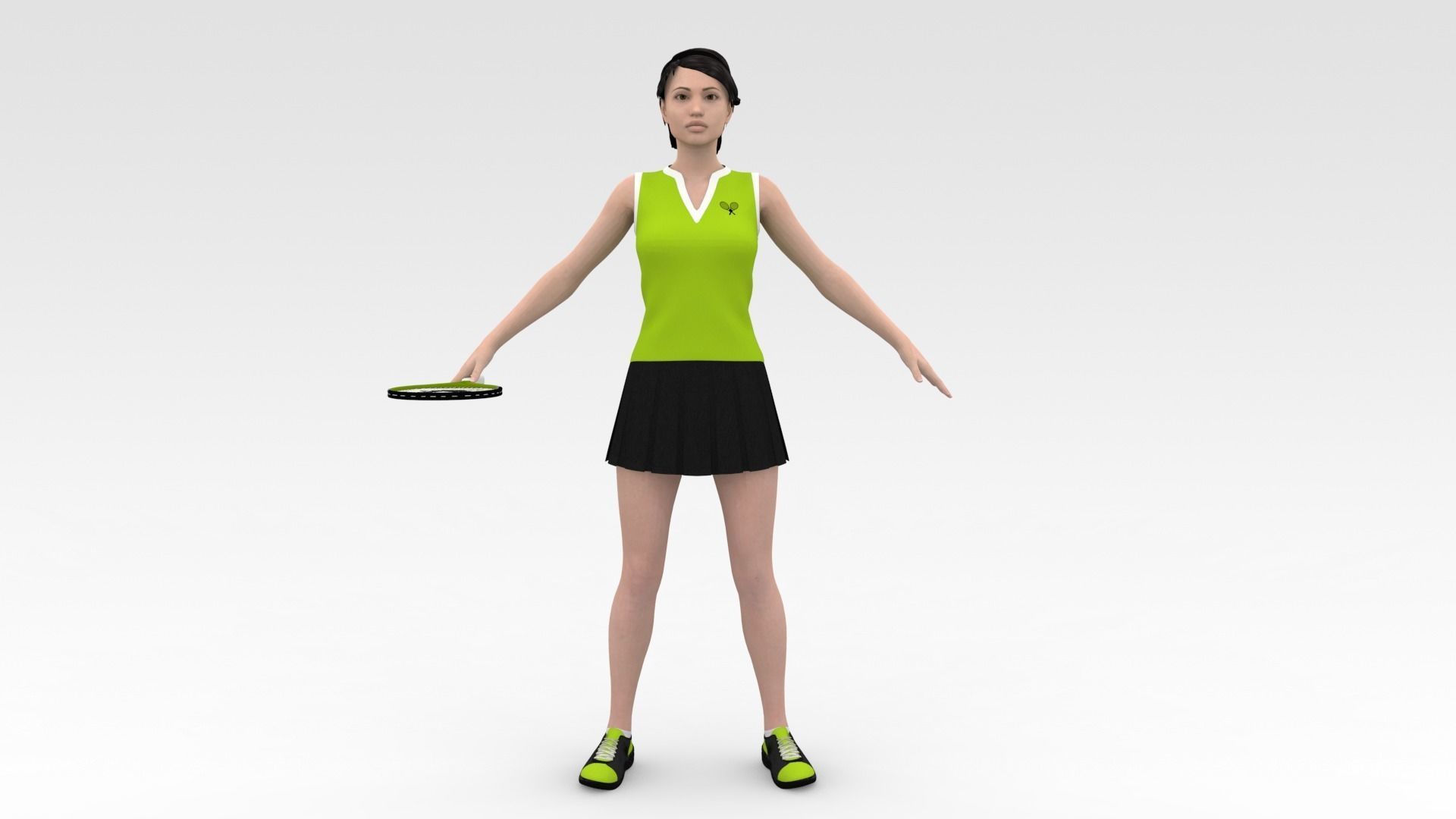 Tennis Player 02 3D model_6