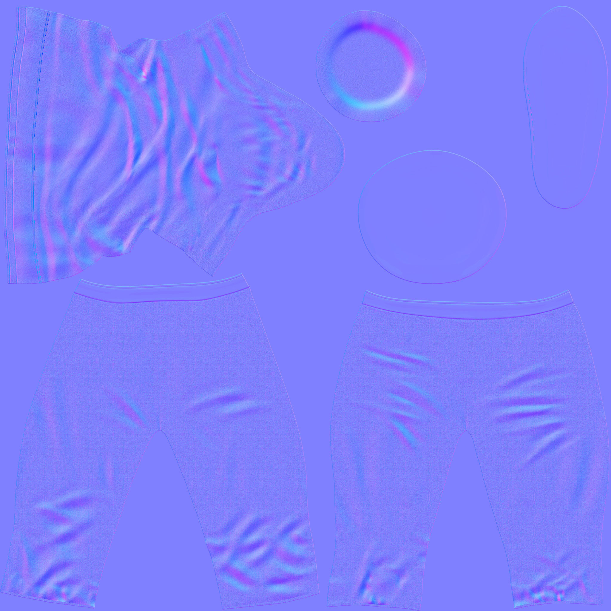 Medieval Long Pants And Boots Low-poly 3D model_9