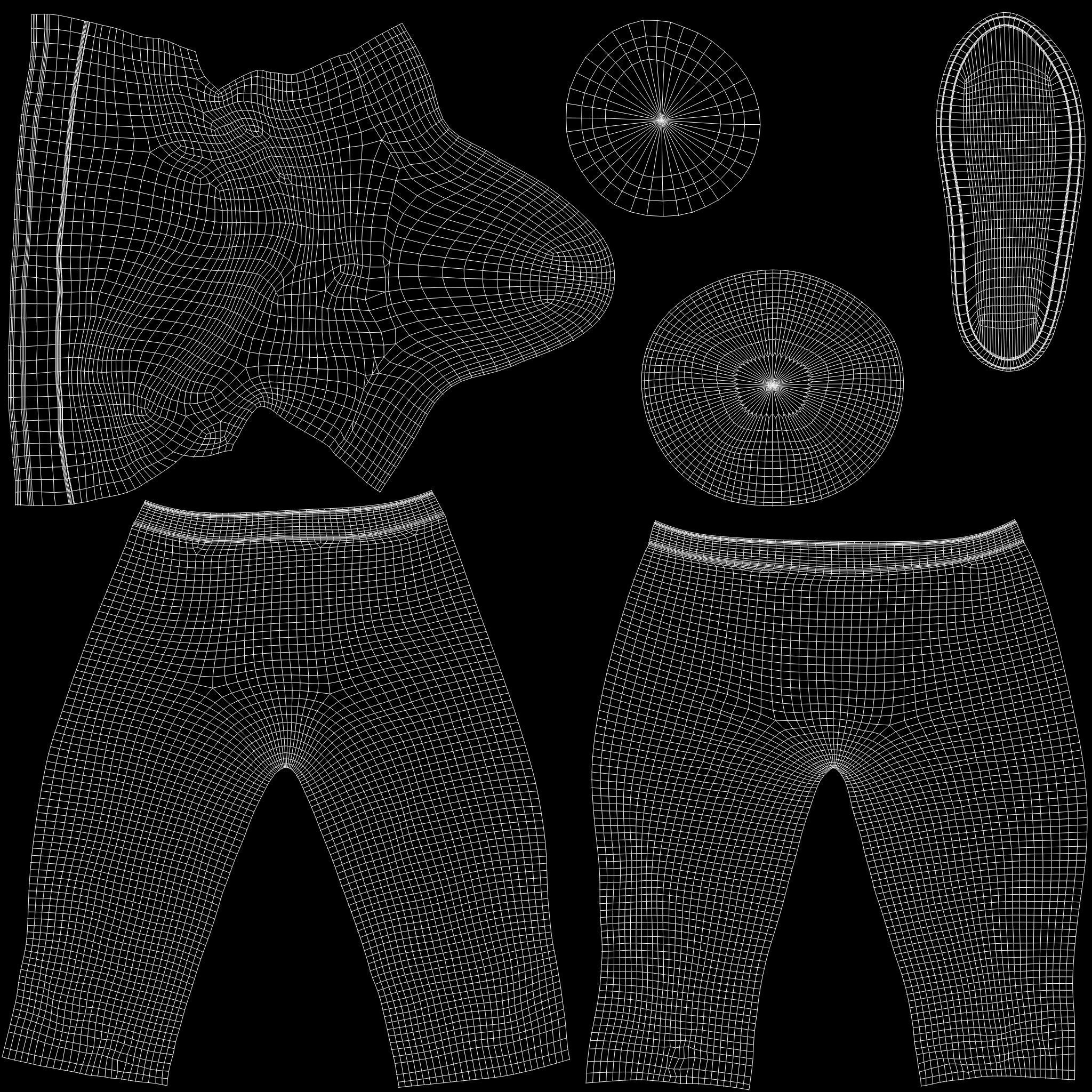 Medieval Long Pants And Boots Low-poly 3D model_13