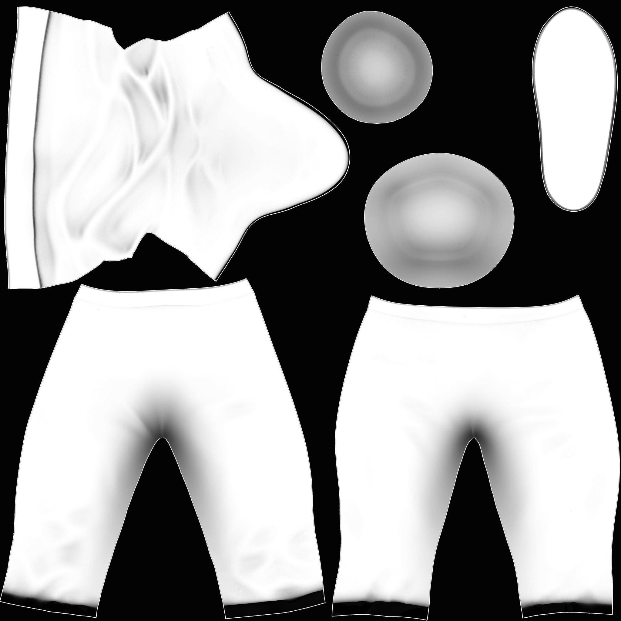 Medieval Long Pants And Boots Low-poly 3D model_12