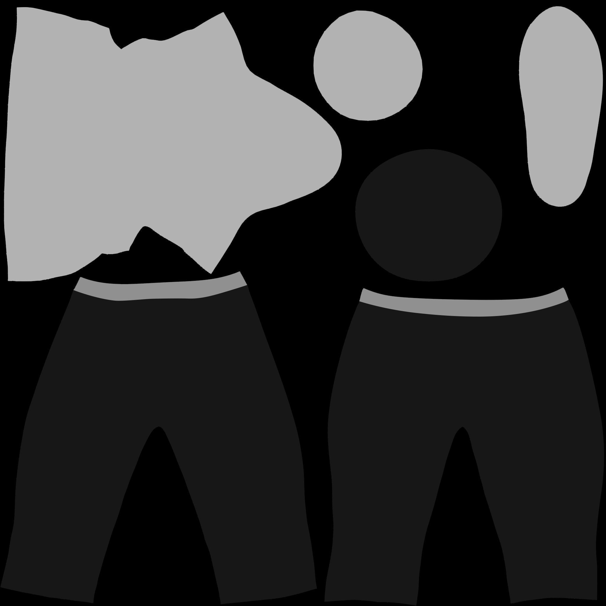 Medieval Long Pants And Boots Low-poly 3D model_11