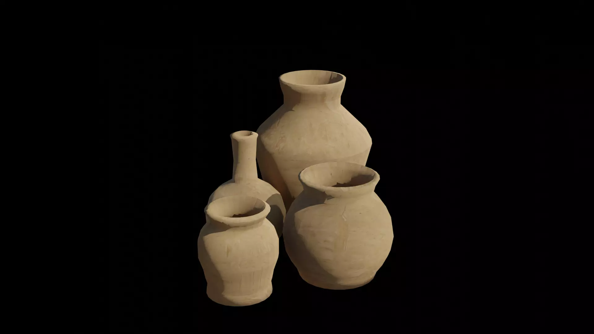 vases low poly Free low-poly 3D model