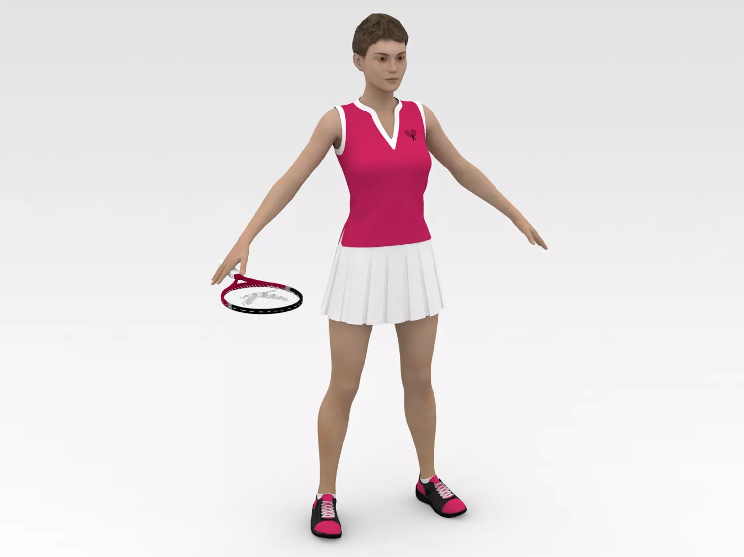 Tennis Player 03 3D model