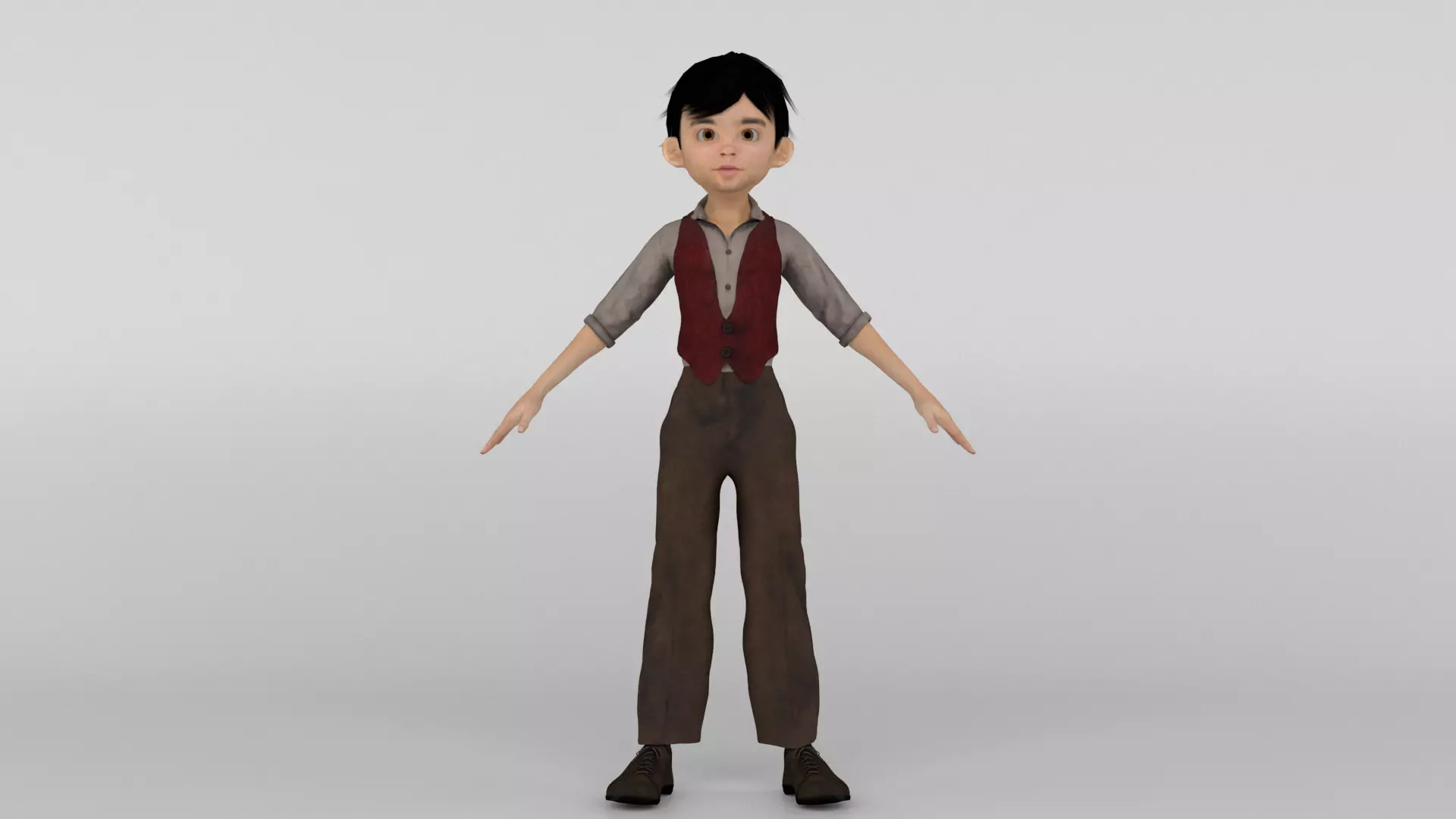 Toon Boy 3D model_0