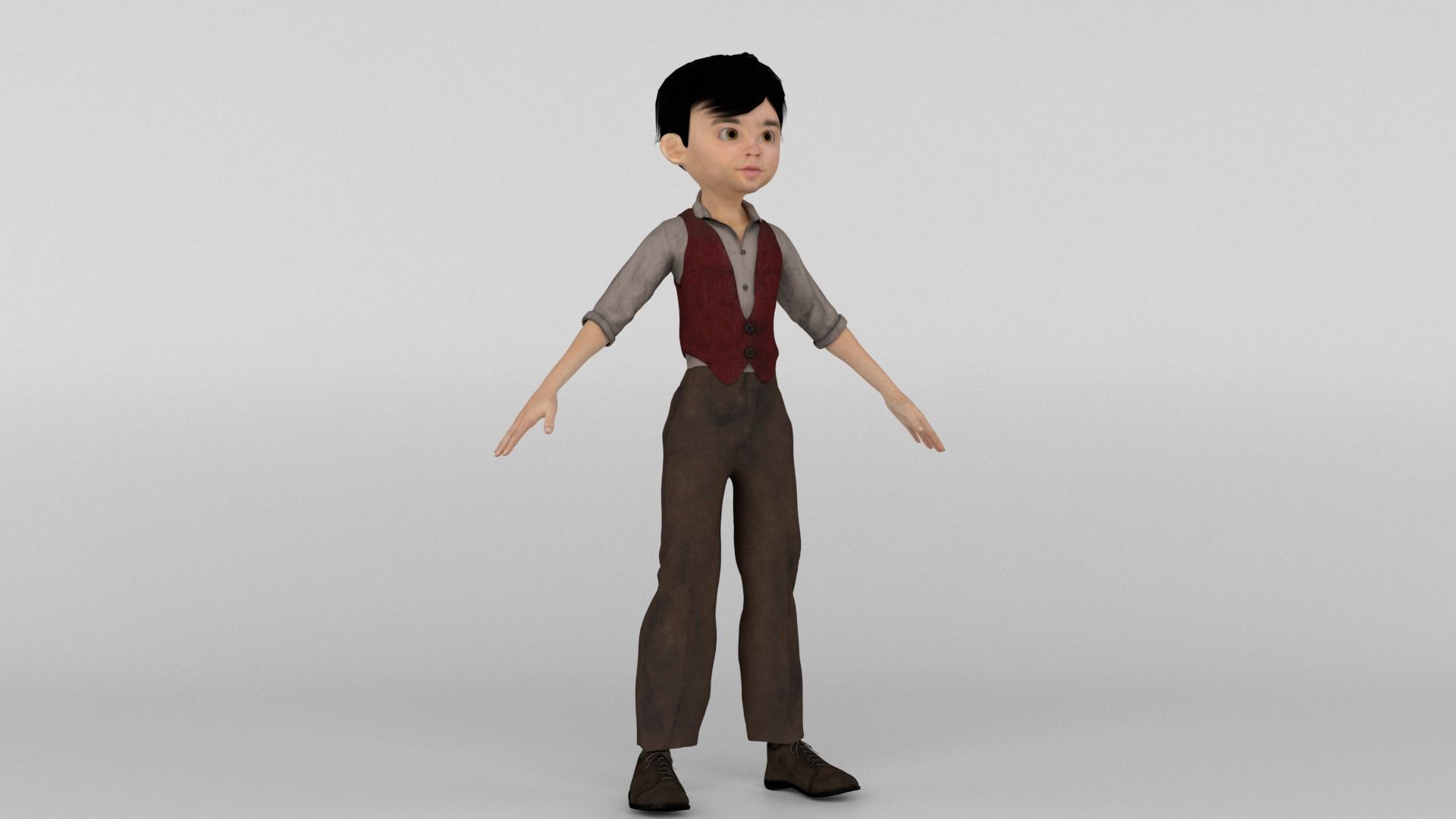 Toon Boy 3D model_5
