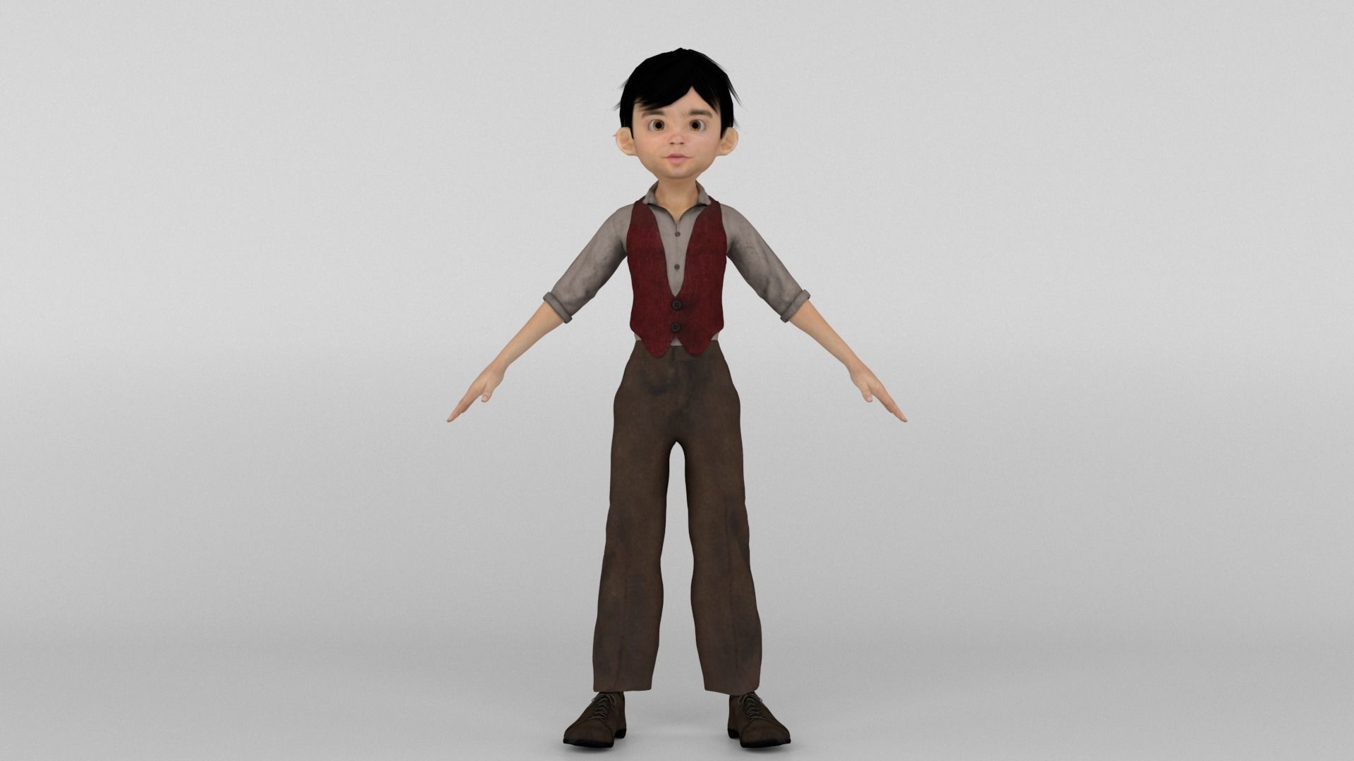 Toon Boy 3D model_6