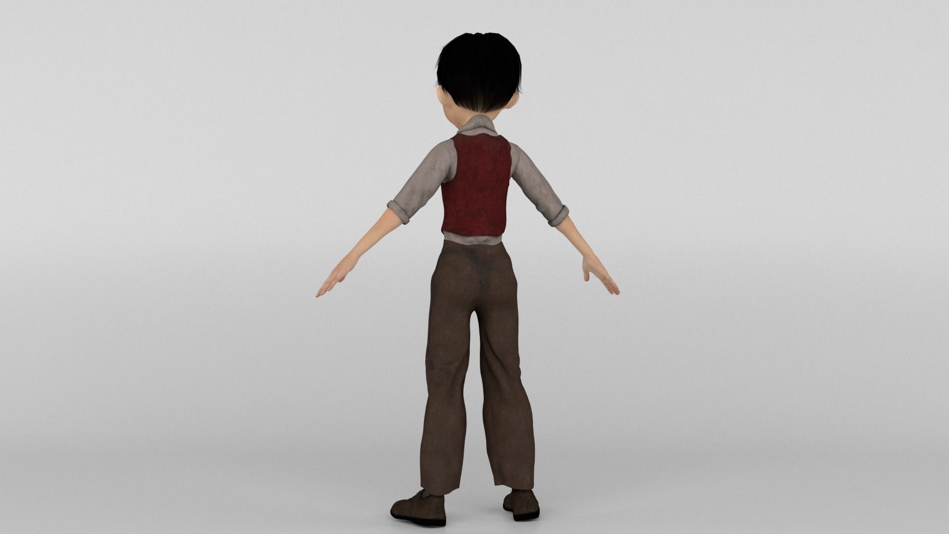 Toon Boy 3D model_3