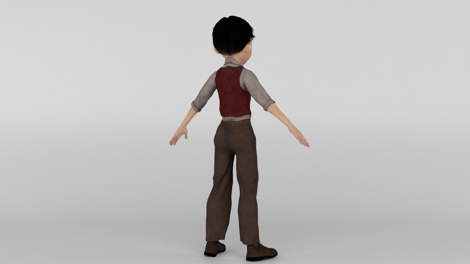 Toon Boy 3D model_4
