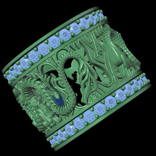Dragon ring 3D print model_8