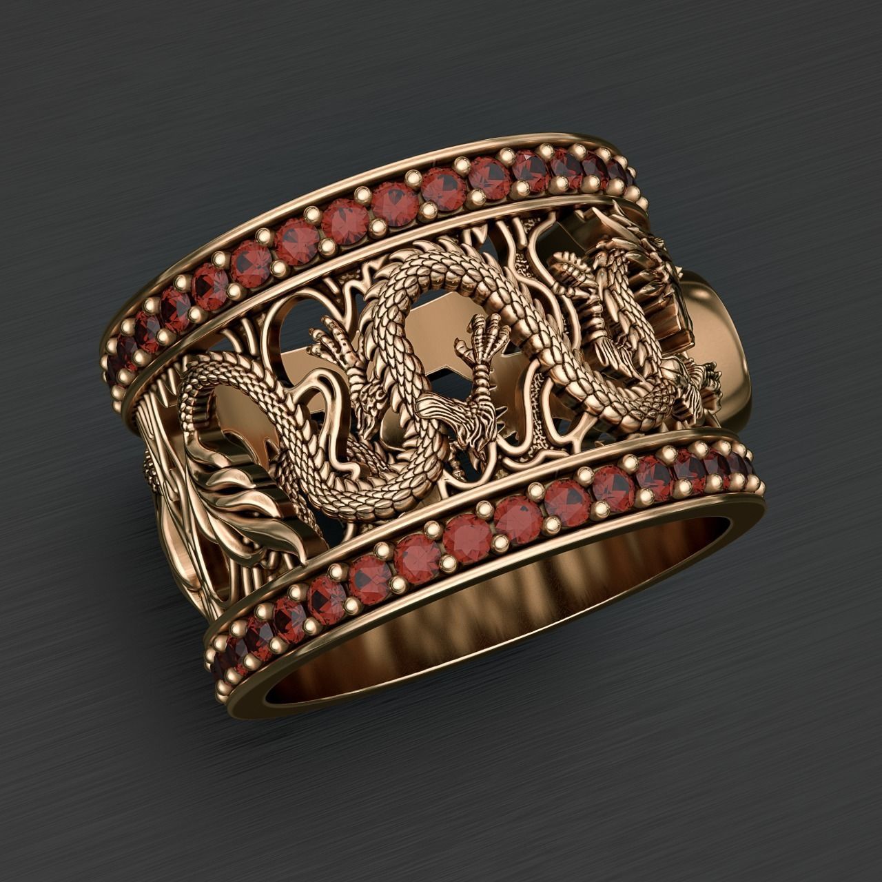 Dragon ring 3D print model_3