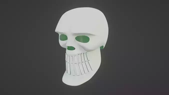 Skull Head Big Teeth - 3D Printable wearable Mask
