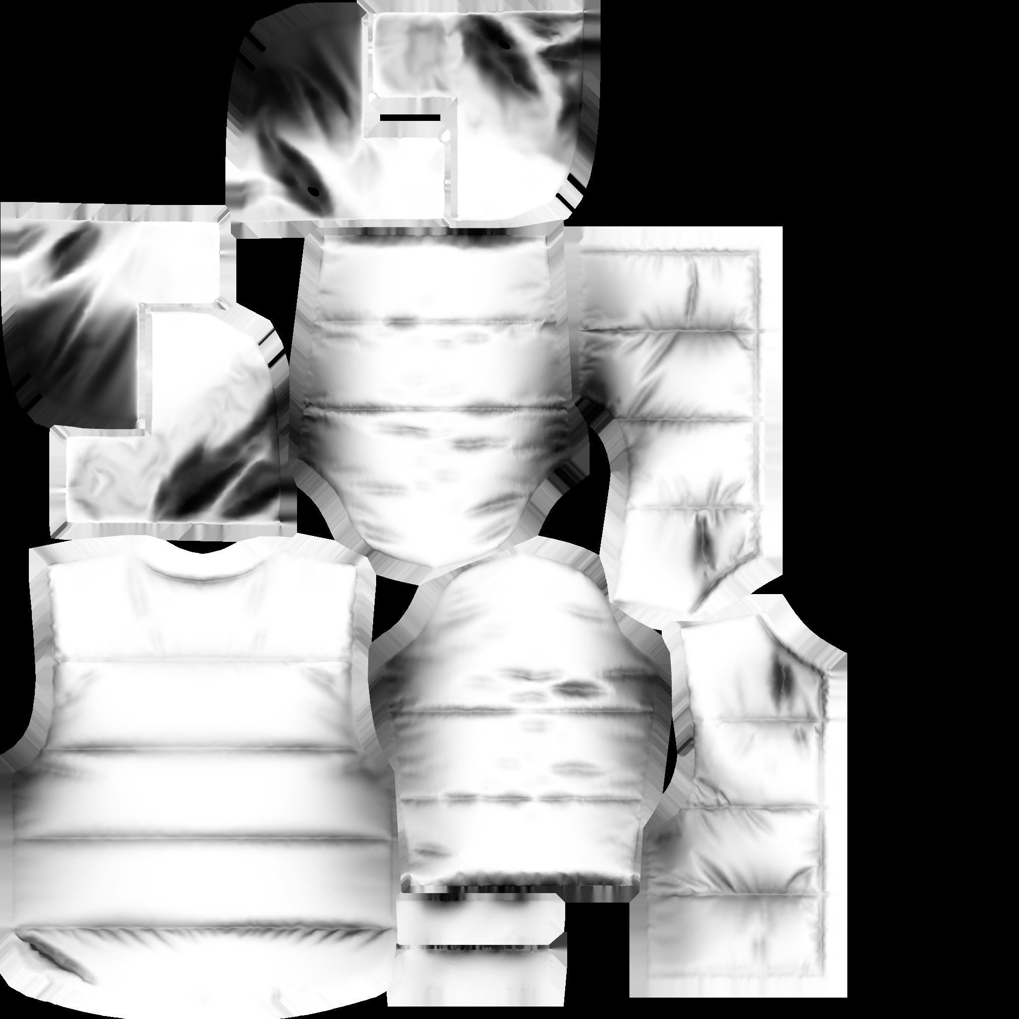 Metallic Yellow Open Front Oversize Padded Jacket Low-poly 3D model_12